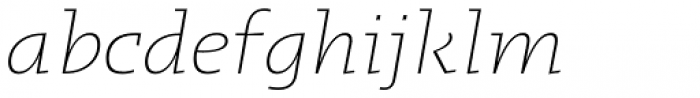 Kotto Slab Extra Light Italic Font LOWERCASE