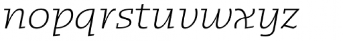 Kotto Slab Light Italic Font LOWERCASE