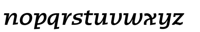 Kotto Slab Medium Italic Font LOWERCASE