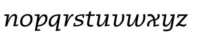 Kotto Slab Regular Italic Font LOWERCASE