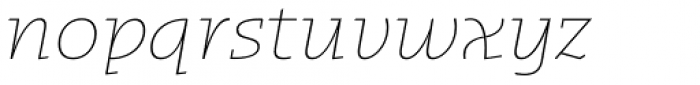 Kotto Slab Thin Italic Font LOWERCASE