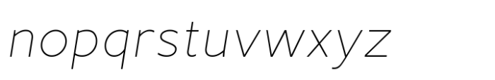 Koya Sans Thin Italic Font LOWERCASE