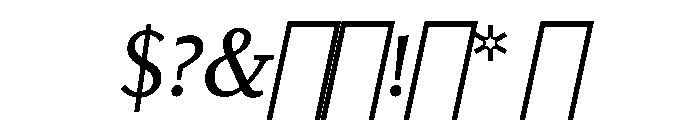 Kobodaishiv03 Italic Instance Font OTHER CHARS