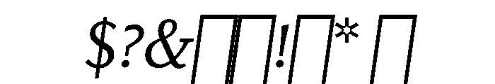 Kobodaishiv03 LightOblique Instance Font OTHER CHARS