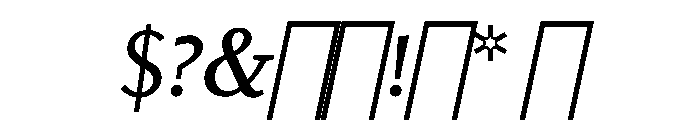 Kobodaishiv03 MediumItalic Instance Font OTHER CHARS