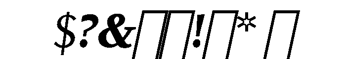 Kobodaishiv03 MicroBoldItalic Instance Font OTHER CHARS