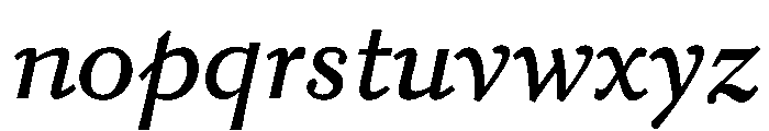 Kobodaishiv03 MicroItalic Instance Font LOWERCASE