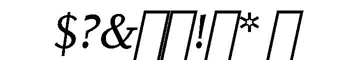 Kobodaishiv03 MicroLightItalic Instance Font OTHER CHARS