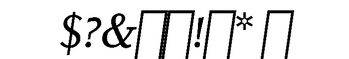 Kobodaishiv03 Oblique Instance Font OTHER CHARS
