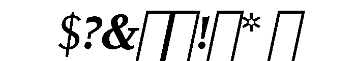 Kobodaishiv03 TextBoldItalic Instance Font OTHER CHARS
