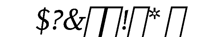 Kobodaishiv03 TextLightItalic Instance Font OTHER CHARS