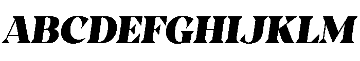 Kokoro HeavyItalic Font UPPERCASE