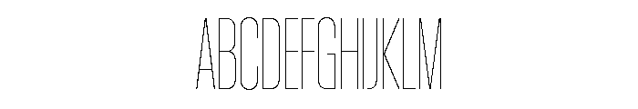 Kommissar X Condensed Thin Font UPPERCASE