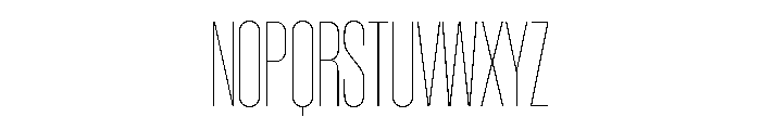 Kommissar X Condensed Thin Font UPPERCASE
