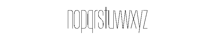 Kommissar X Condensed Thin Font LOWERCASE