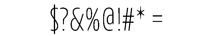 Konsole1.0 CondensedThin Font OTHER CHARS