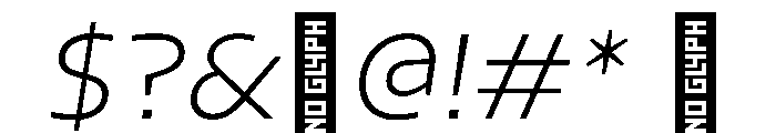 Konsole1.0 LightItalic Font OTHER CHARS