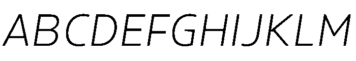 Konsole1.0 LightItalic Font UPPERCASE