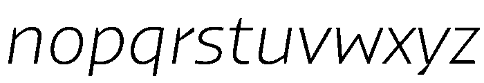 Konsole1.0 LightItalic Font LOWERCASE