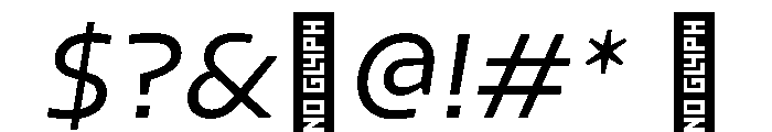 Konsole1.0 RegularItalic Font OTHER CHARS