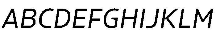 Konsole1.0 RegularItalic Font UPPERCASE