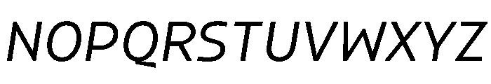 Konsole1.0 RegularItalic Font UPPERCASE