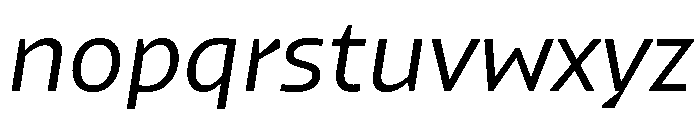 Konsole1.0 RegularItalic Font LOWERCASE