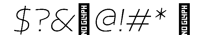 Konsole1.0 ThinItalic Font OTHER CHARS