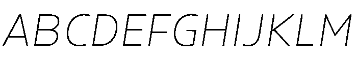 Konsole1.0 ThinItalic Font UPPERCASE