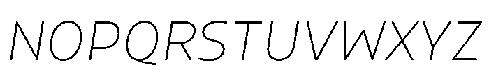 Konsole1.0 ThinItalic Font UPPERCASE