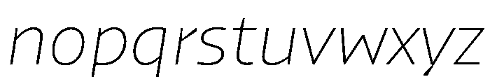 Konsole1.0 ThinItalic Font LOWERCASE