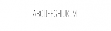 Korolev Complete Compressed Thin Font UPPERCASE
