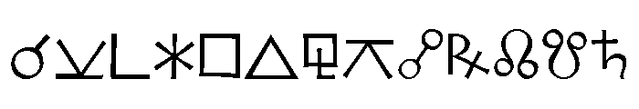 Koch Signs Three Font UPPERCASE