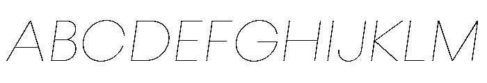 Konnect Hairline Italic Font UPPERCASE