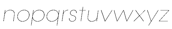 Konnect Hairline Italic Font LOWERCASE