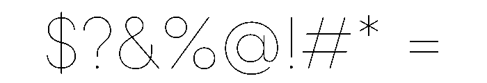 Konnect Hairline Font OTHER CHARS