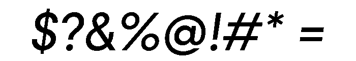 Konnect Regular Italic Font OTHER CHARS