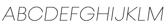 Konnect Thin Italic Font UPPERCASE