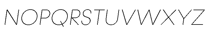 Konnect Thin Italic Font UPPERCASE