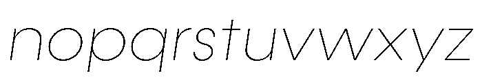 Konnect Thin Italic Font LOWERCASE