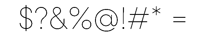 Konnect Thin Font OTHER CHARS