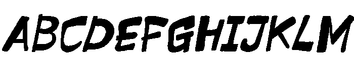Kratzy Partay Italic Font UPPERCASE