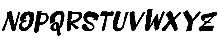 Kratzy Partay Italic Font UPPERCASE
