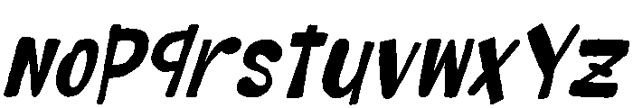 Kratzy Partay Italic Font LOWERCASE