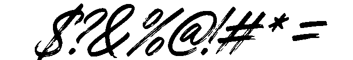 Krovent Rush Slant Font OTHER CHARS