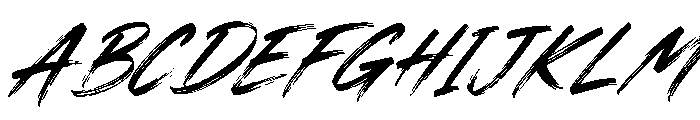 Krovent Rush Slant Font UPPERCASE