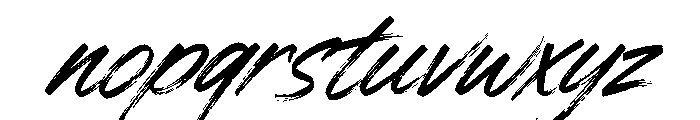 Krovent Rush Slant Font LOWERCASE