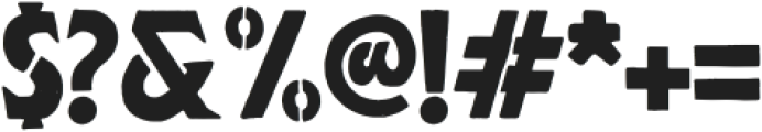 KRAFTONS Stencil ttf (400) Font OTHER CHARS