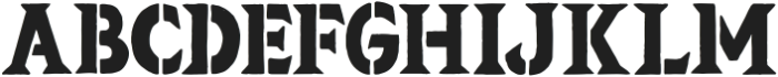 KRAFTONS Stencil ttf (400) Font UPPERCASE