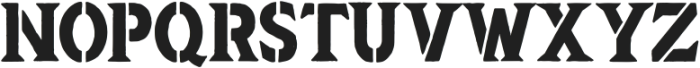 KRAFTONS Stencil ttf (400) Font LOWERCASE